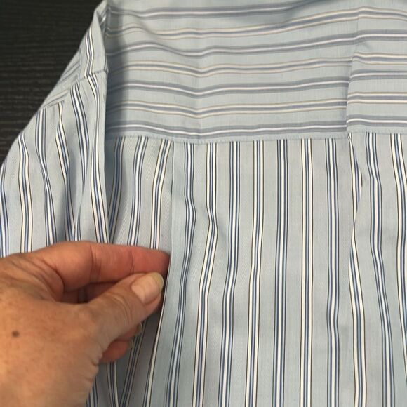 Men's Van Heusen Studio Long Sleeve Button Down Collared Dress Shirt ~ 17-17 1/2 - Picture 5 of 8